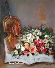 CAP103_SaigonClayArt_ViolinAndRoses_55x65