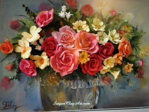cap136_saigonclayart_rose_40x50
