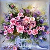 cap138_saigonclayart_violetrose_55x55cm