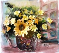 cap139_saigonclayart_sunflowers_58x68cm